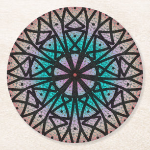 Mandala Round Paper Coaster