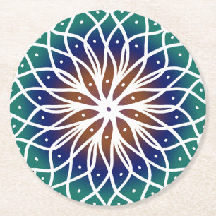 Mandala Round Paper Coaster