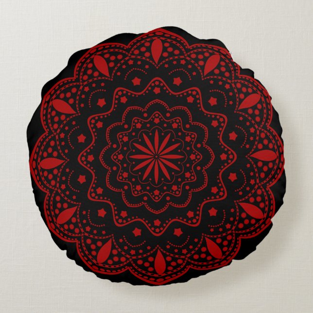 Mandala Round Pillow (Back)