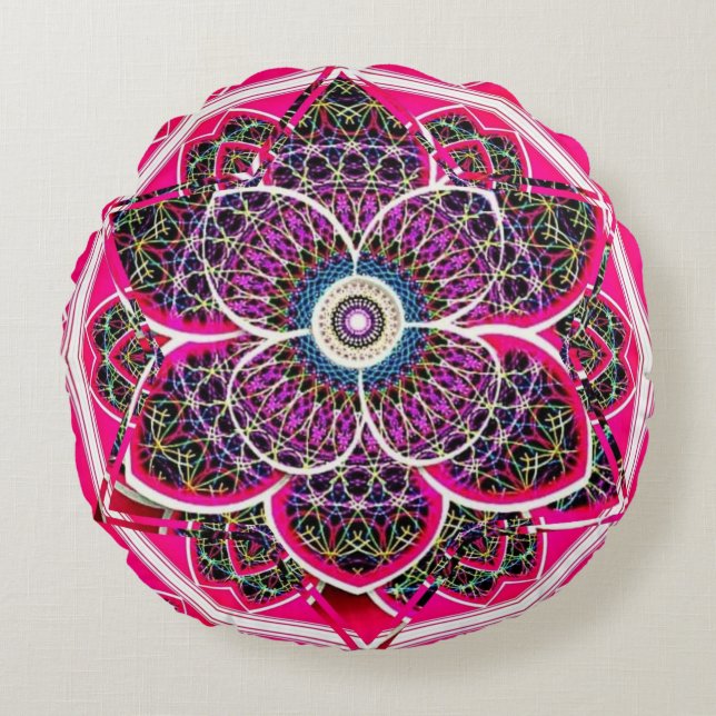 Mandala  round pillow (Front)