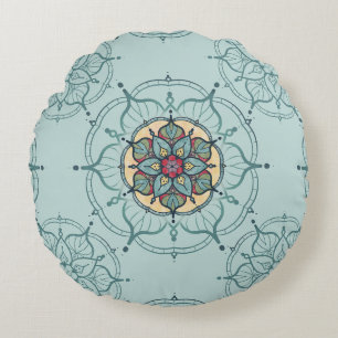 Mandala Round Throw Pillow