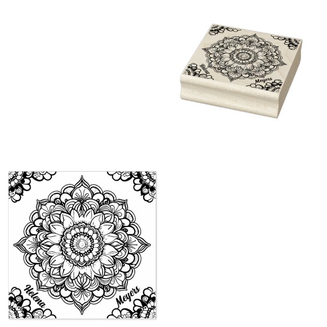 Mandala Rubber Stamp (Stamped)