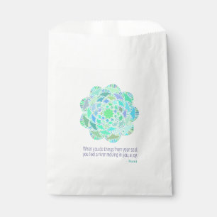 Mandala Rumi Joy Quote Favour Bag