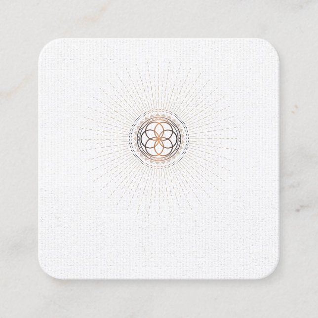 *~* Mandala Sacred Geometry Alchemy Shaman Square Business Card (Front)