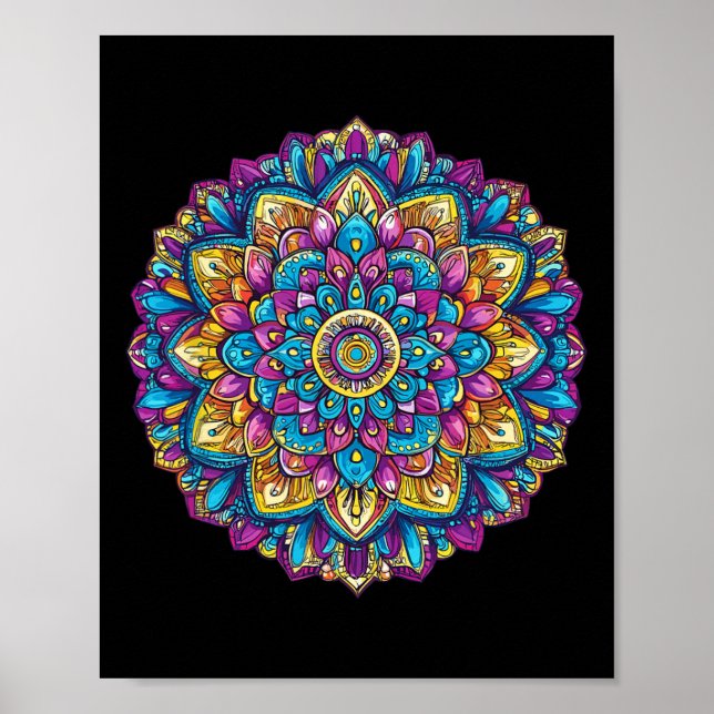 Mandala Sacred Geometry Meditation  Poster (Front)