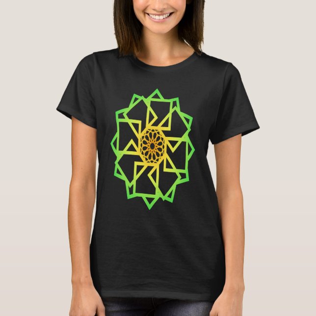 Mandala Sacred Geometry  Spiritual Graphic T-Shirt (Front)