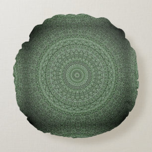 Mandala Sage Green - HAMbWG Round Pillow