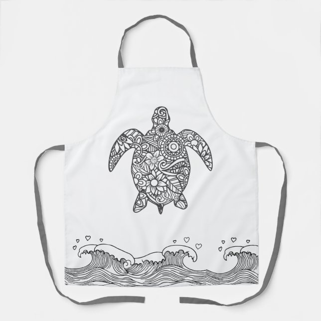 Mandala Sea Turtle Apron (Front)