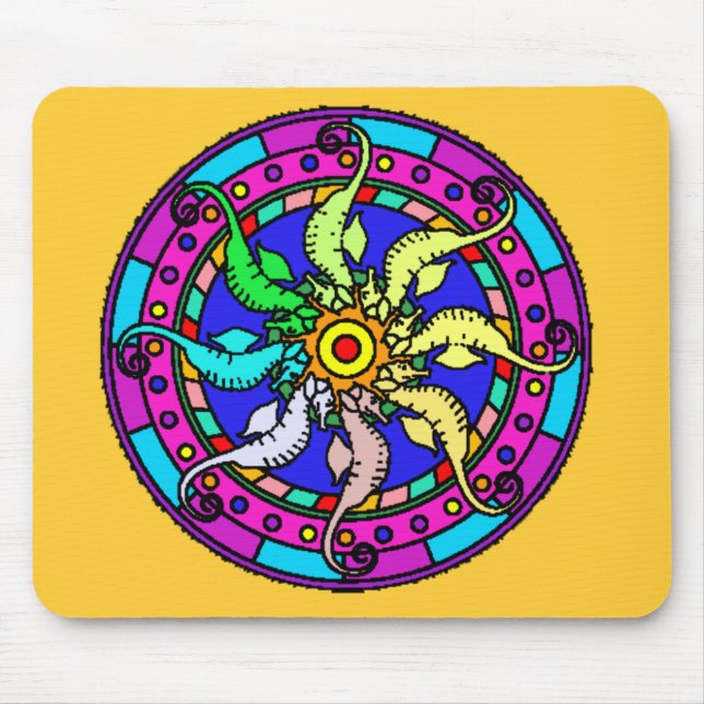 mandala seahorse Mousepad (Front)