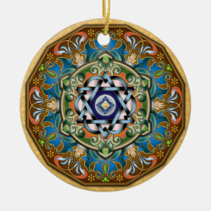 Mandala Shalom Ornament