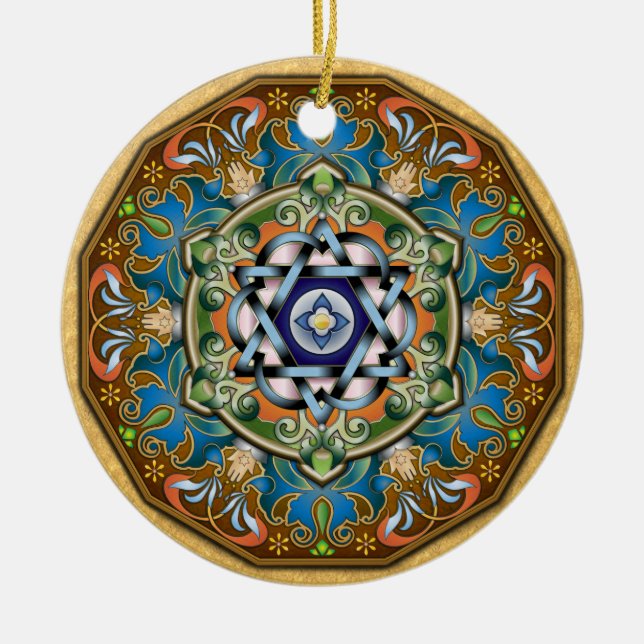 Mandala Shalom Ornament (Front)