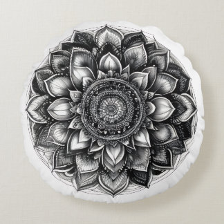 mandala shirt round pillow