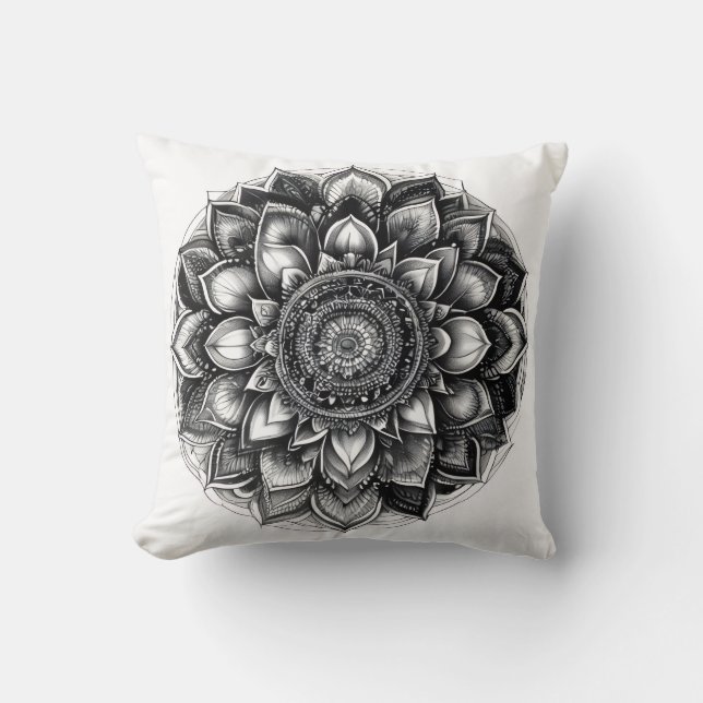 mandala shirt throw pillow (Front)