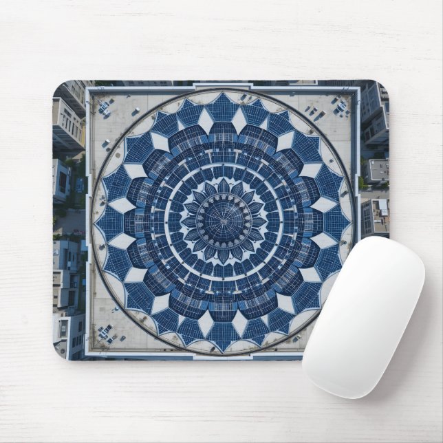 Mandala Solar Rooftop Mouse Pad (With Mouse)