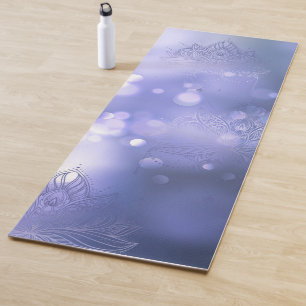 Mandala sparkle blue purple yoga mat