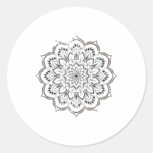 Mandala Spiritual Distressed Peace Boho Yoga Spiri Classic Round Sticker