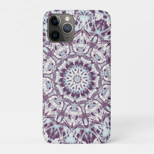 Mandala Spiritual Kaleidoscope Blue Purple White. iPhone 11 Pro Case