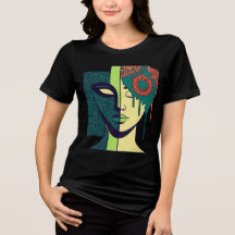 Mandala Split Face Abstract Art