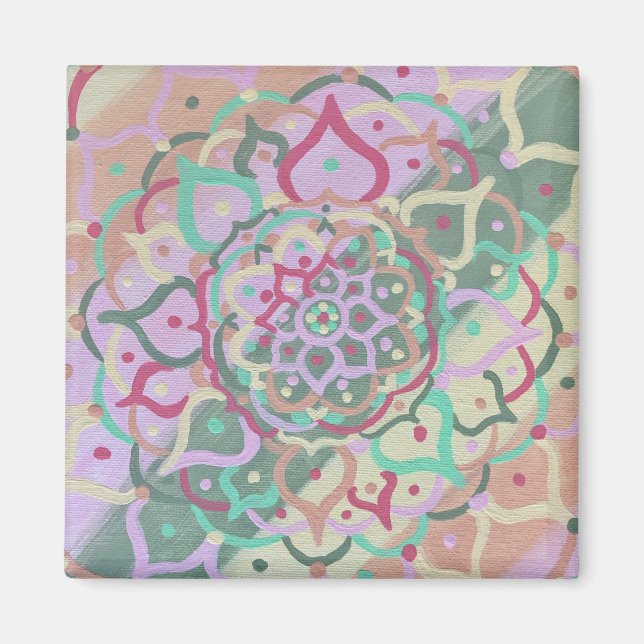 Mandala Square Magnet (Front)