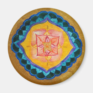 Mandala Standard Positif, Magnet Rond De 5,7 Cm