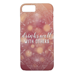 Mandala Star Bokeh Typography Elegant Drinks Well Case-Mate iPhone Case
