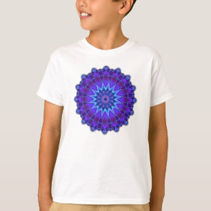 Mandala star in blue T-Shirt