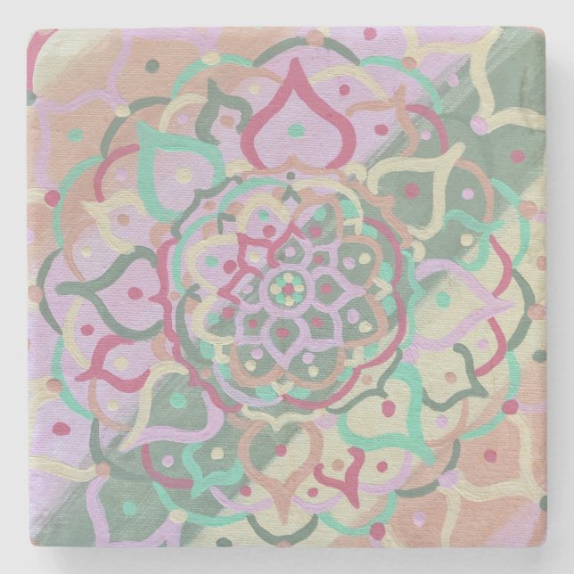 Mandala Stone Coaster (Front)