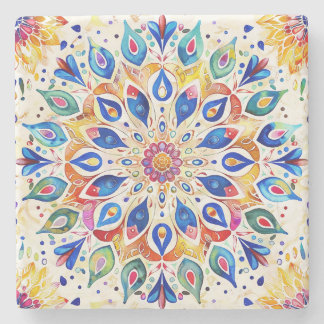 Mandala Stone Coaster