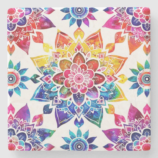 Mandala Stone Coaster (Front)