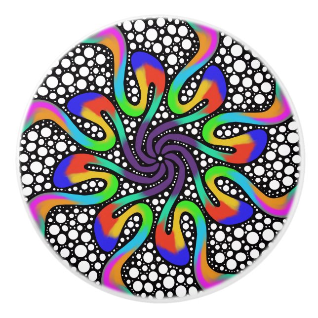 Mandala style knob pull cabinet home decor mom (Front)