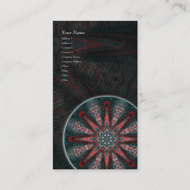Mandala subtil de passion • Carte de visite (Devant)