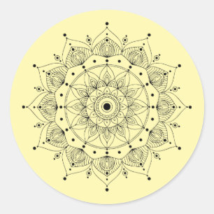 Mandala Symbol  Classic Round Sticker