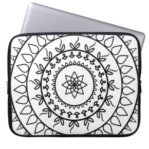 Mandala tattoo spiritual circle laptop sleeve