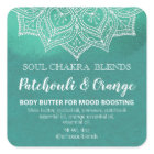 Mandala Teal Holistic Spa Treatment Blend Labels