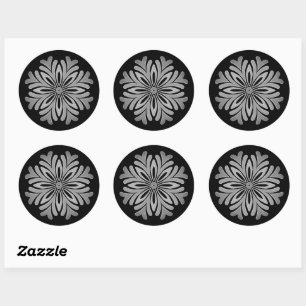 Mandala Template Classic Round Sticker