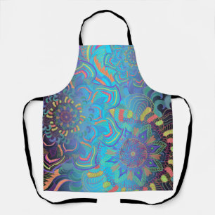 Mandala Three Layers in blue Apron