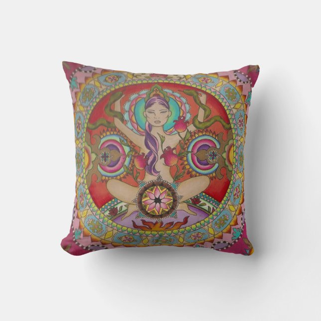 Mandala Throw Pillow (Front)
