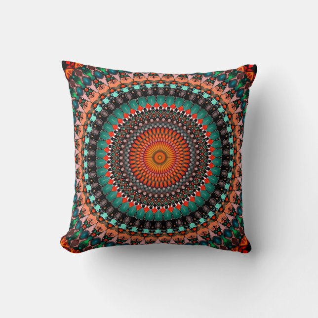Mandala Throw Pillow (Front)