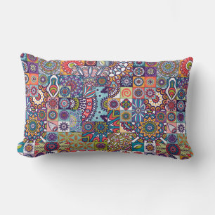 Mandala Tile Pattern Lumbar Pillow