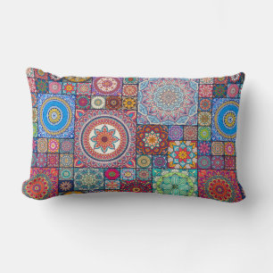 Mandala Tile Pattern Lumbar Pillow
