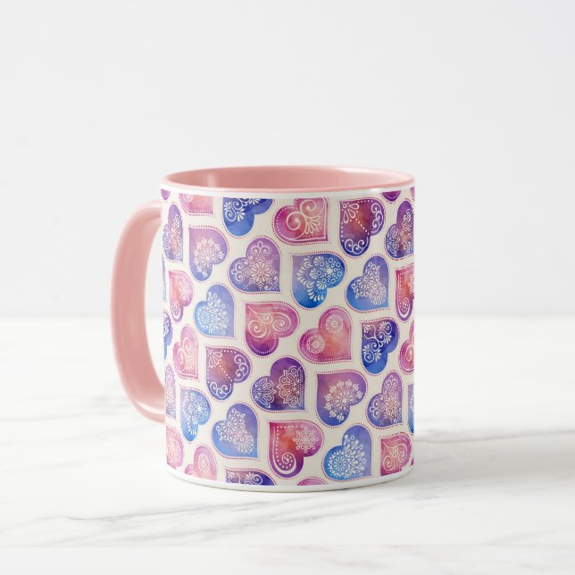 Mandala Tile Pattern Mug (Front Left)