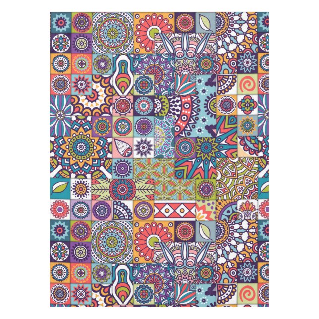 Mandala Tile Pattern Tablecloth (Front)