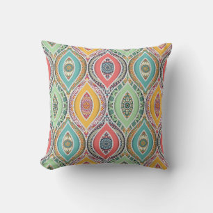 Mandala Tile Pattern Throw Pillow