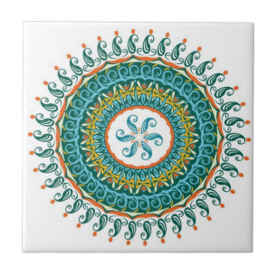 mandala tiles colourful 