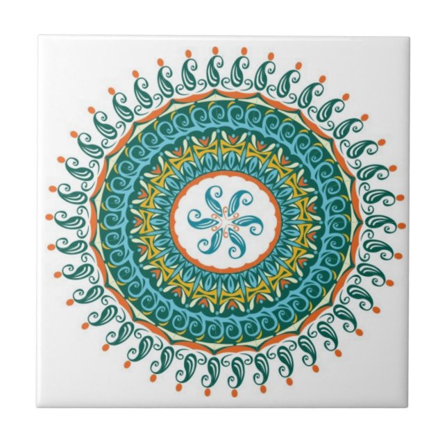 mandala tiles colourful  (Front)