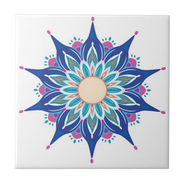 mandala tiles colourful  (Front)