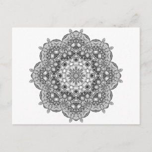 Mandala To Colour In Postcard