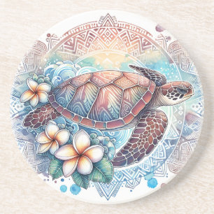 Mandala Turtle Sandstone Coaster