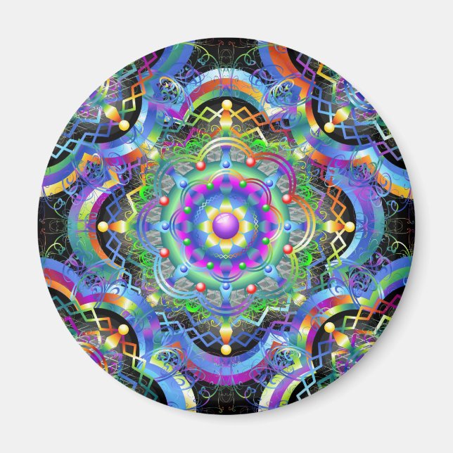 Mandala Universe Colors Magnet (Front)