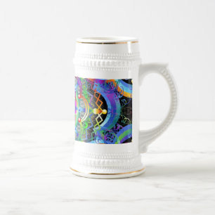 Mandala Universe Colours Beer Stein